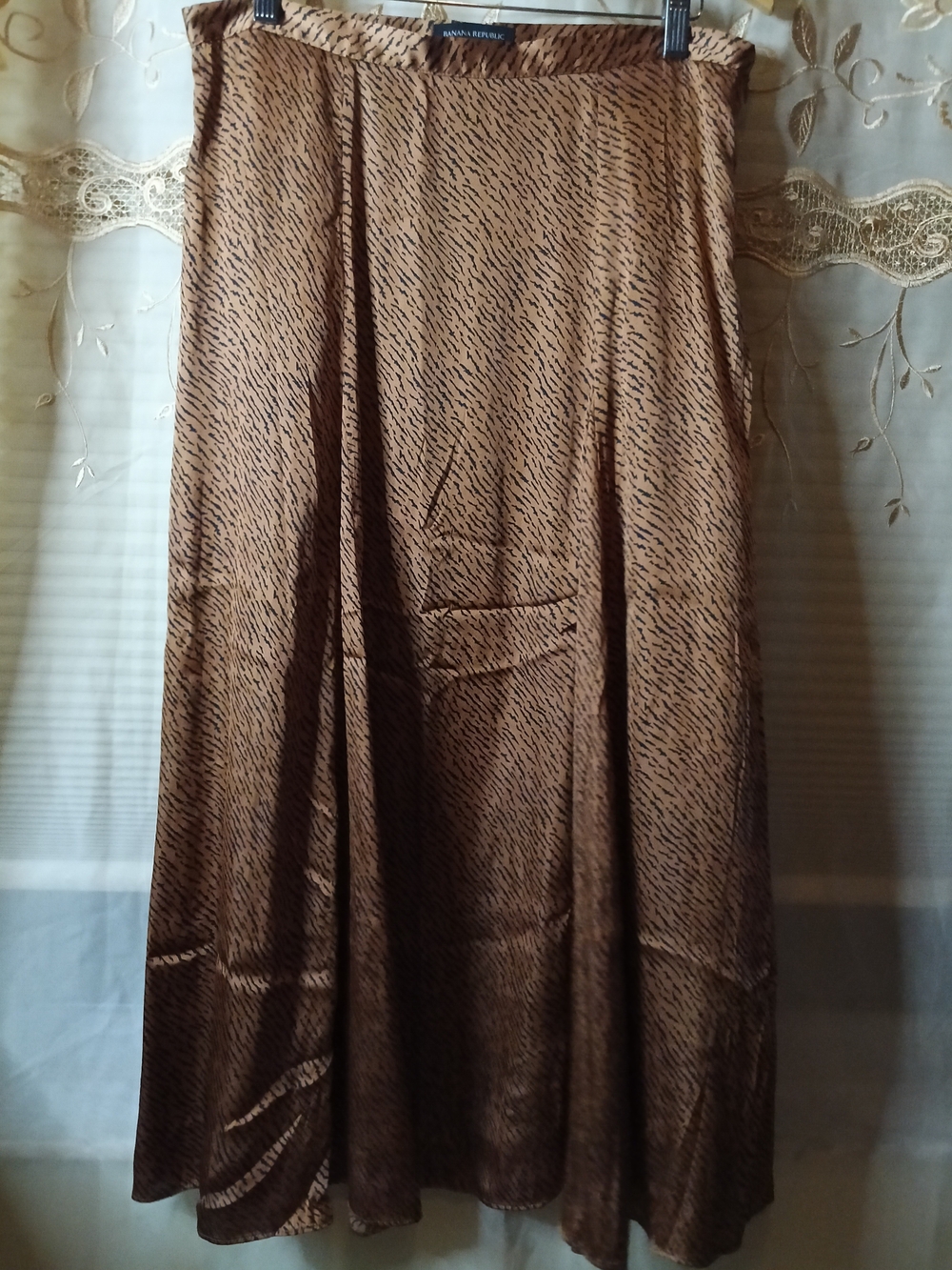 Banana Republic Brown Patterned Maxi Skirt